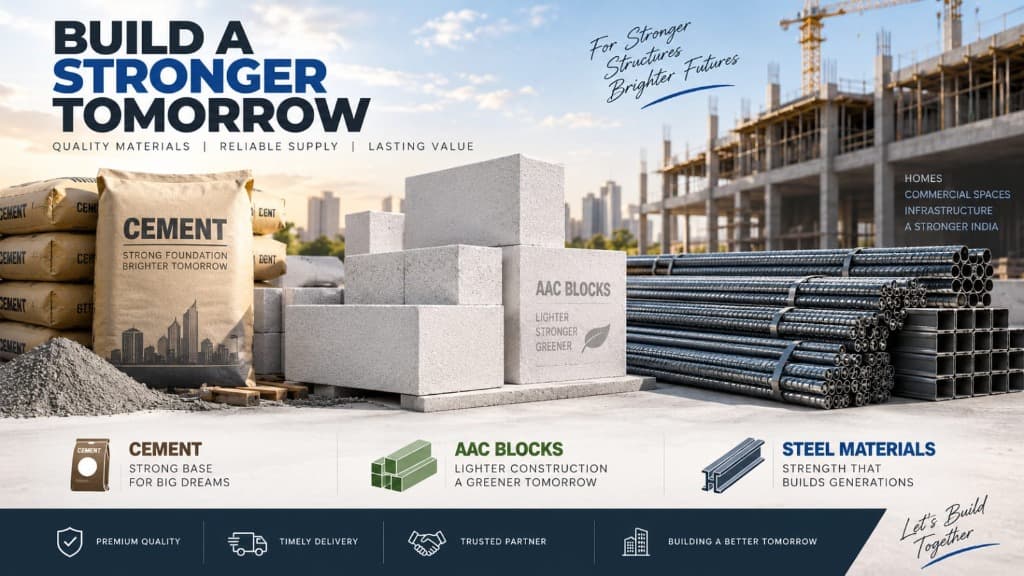 Build a Stronger Tomorrow - Cement, AAC Blocks, Steel Materials